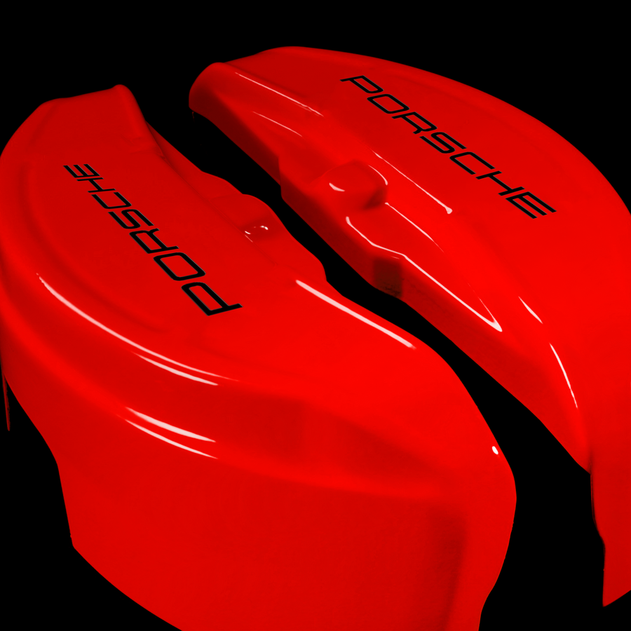 Custom Brake Caliper Covers for Porsche in Red Color – Set of 4 + Warranty