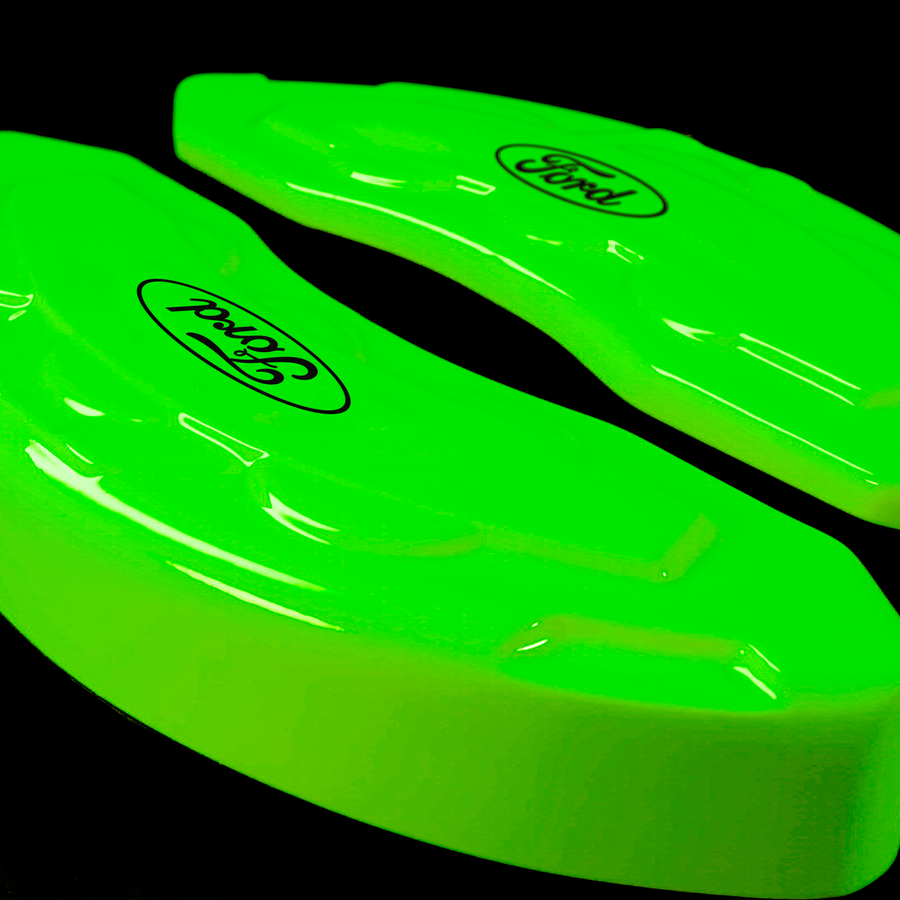 Custom Brake Caliper Covers for Ford in Green Color – Set of 4 + Warranty