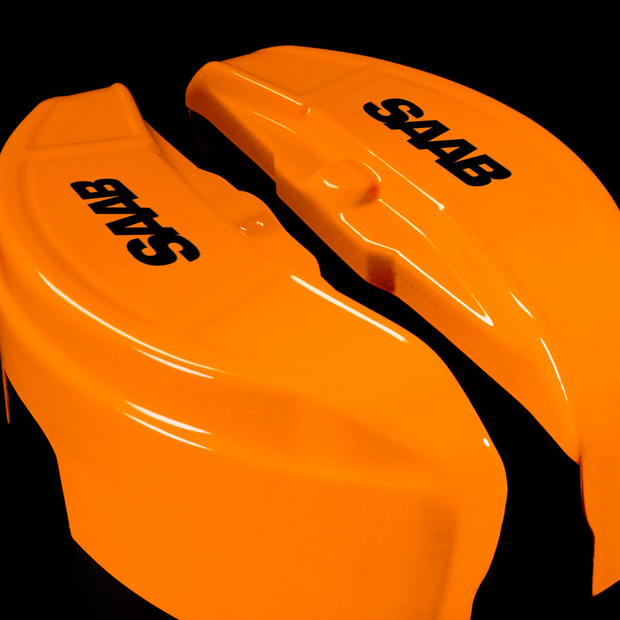 Custom Brake Caliper Covers for Saab in Orange Color – Set of 4 + Warranty
