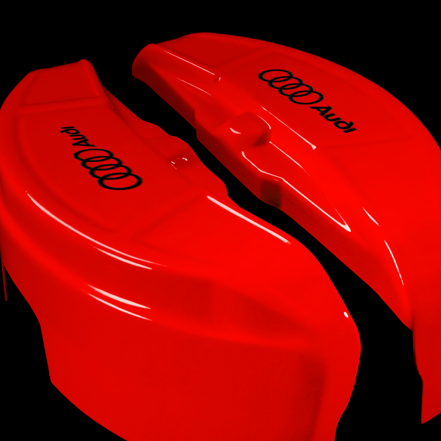 Custom Brake Caliper Covers for Audi in Red Color – Set of 4 + Warranty