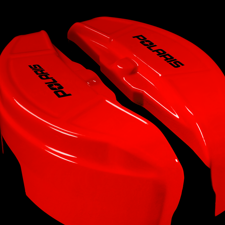 Custom Brake Caliper Covers for Polaris in Red Color – Set of 4 + Warranty