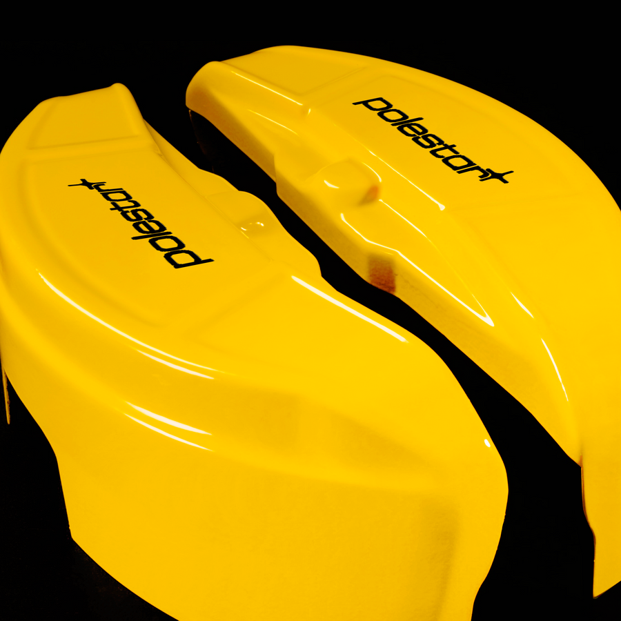 Custom Brake Caliper Covers for Polestar in Yellow Color – Set of 4 + Warranty
