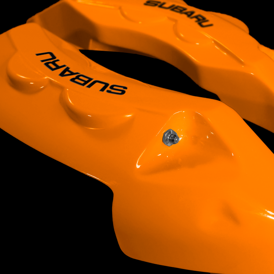 Custom Brake Caliper Covers for Subaru in Orange Color – Set of 4 + Warranty