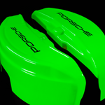 Custom Brake Caliper Covers for Porsche in Green Color – Set of 4 + Warranty