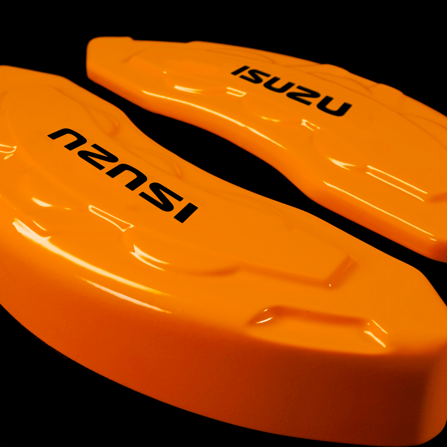 Custom Brake Caliper Covers for Isuzu in Orange Color – Set of 4 + Warranty
