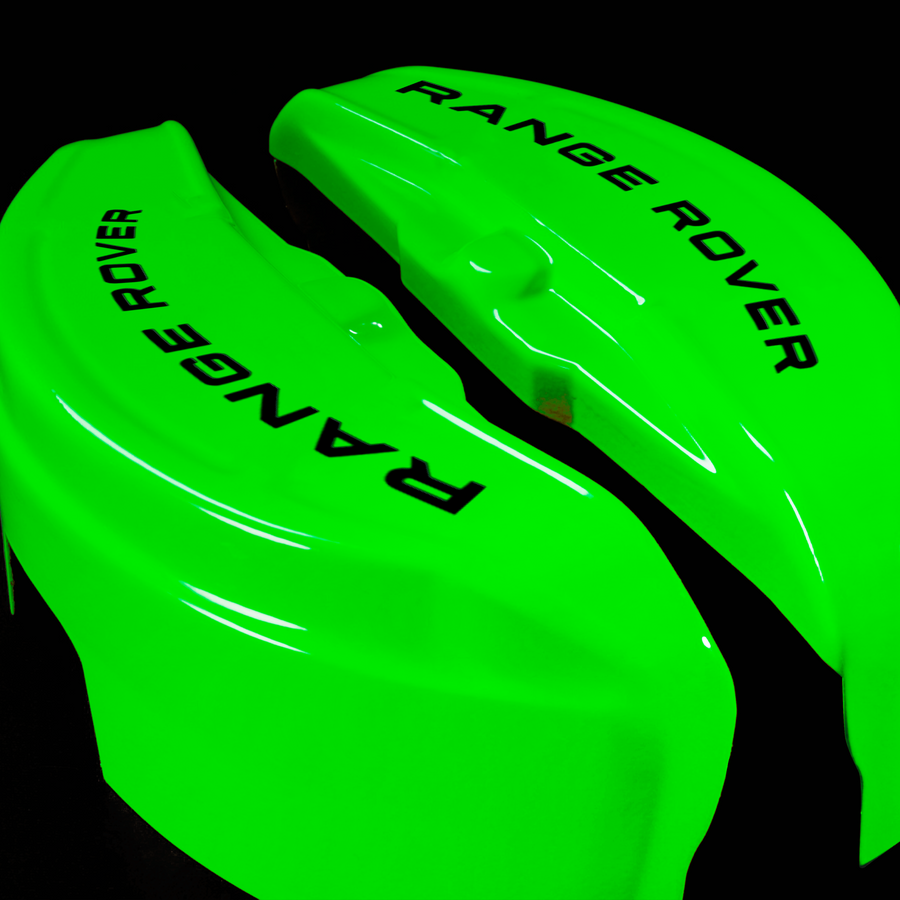 Custom Brake Caliper Covers for Land Rover in Green Color – Set of 4 + Warranty