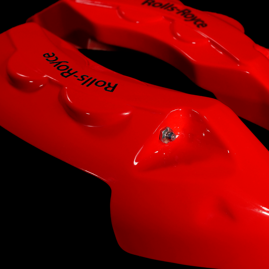 Custom Brake Caliper Covers for Rolls-Royce in Red Color – Set of 4 + Warranty