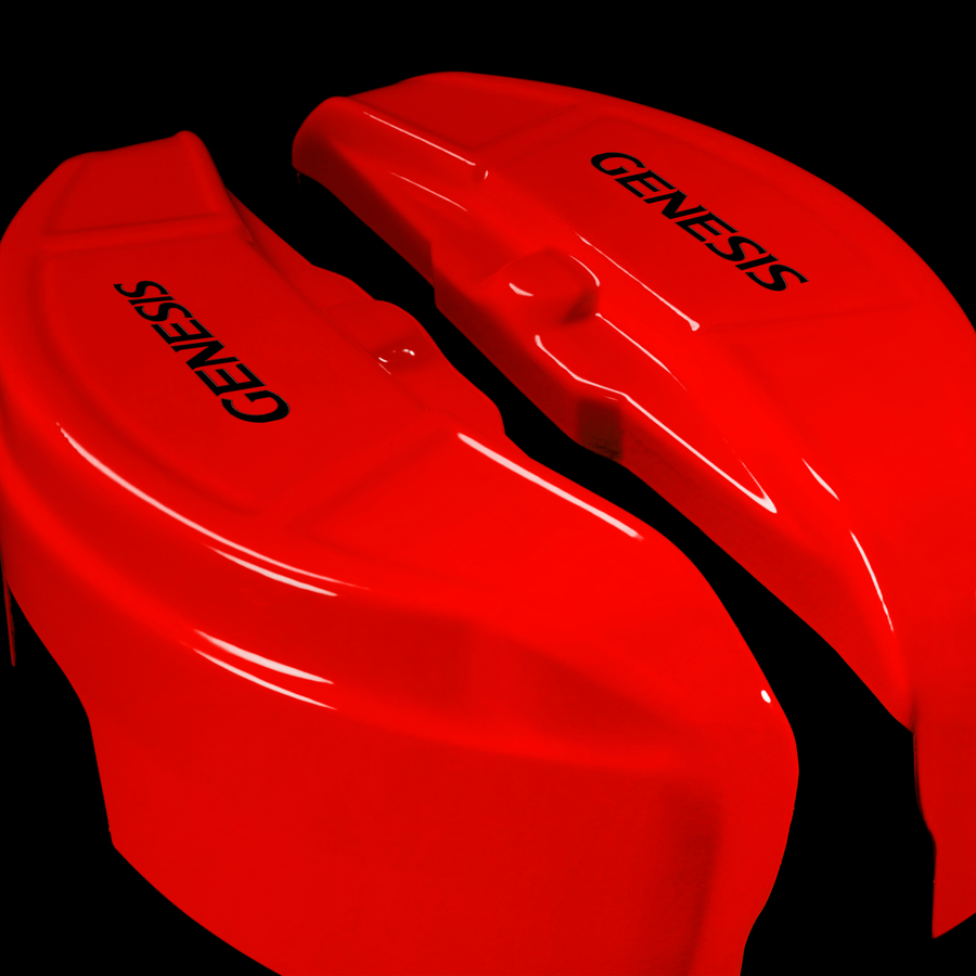 Custom Brake Caliper Covers for Genesis in Red Color – Set of 4 + Warranty