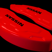 Custom Brake Caliper Covers for Nissan in Red Color – Set of 4 + Warranty