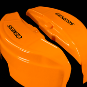 Custom Brake Caliper Covers for Genesis in Orange Color – Set of 4 + Warranty