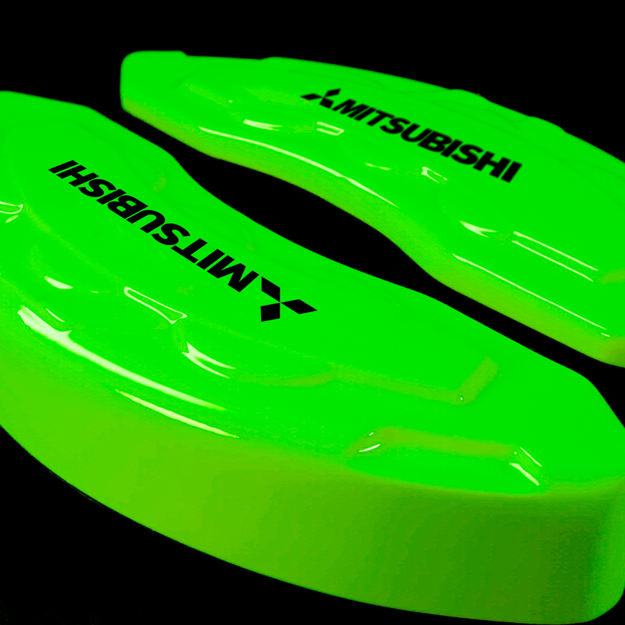 Custom Brake Caliper Covers for Mitsubishi in Green Color – Set of 4 + Warranty