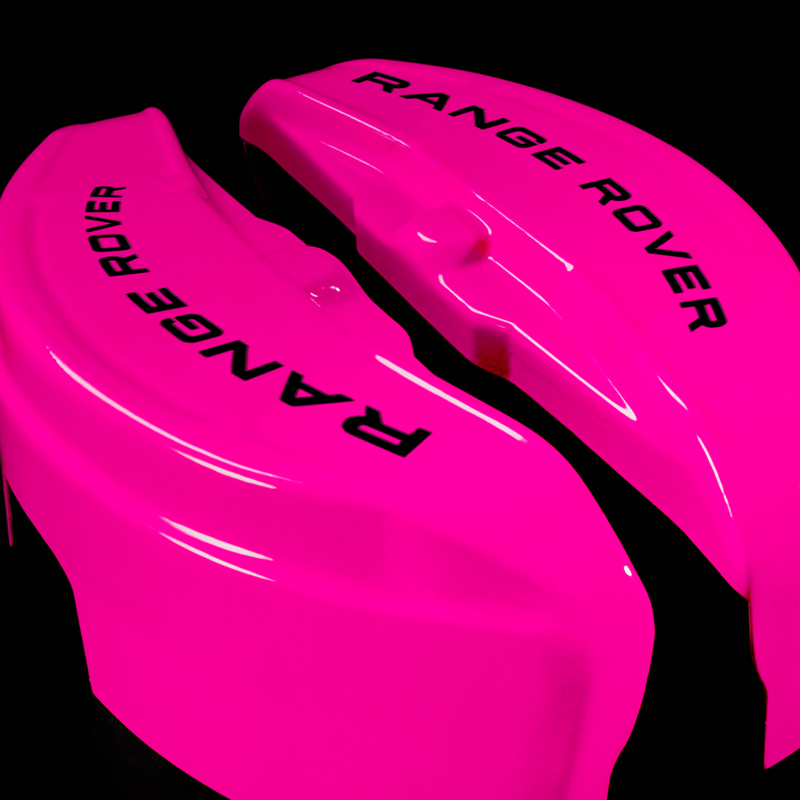 Custom Brake Caliper Covers for Land Rover in Fuchsia Color – Set of 4 + Warranty
