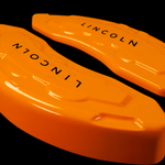 Custom Brake Caliper Covers for Lincoln in Orange Color – Set of 4 + Warranty