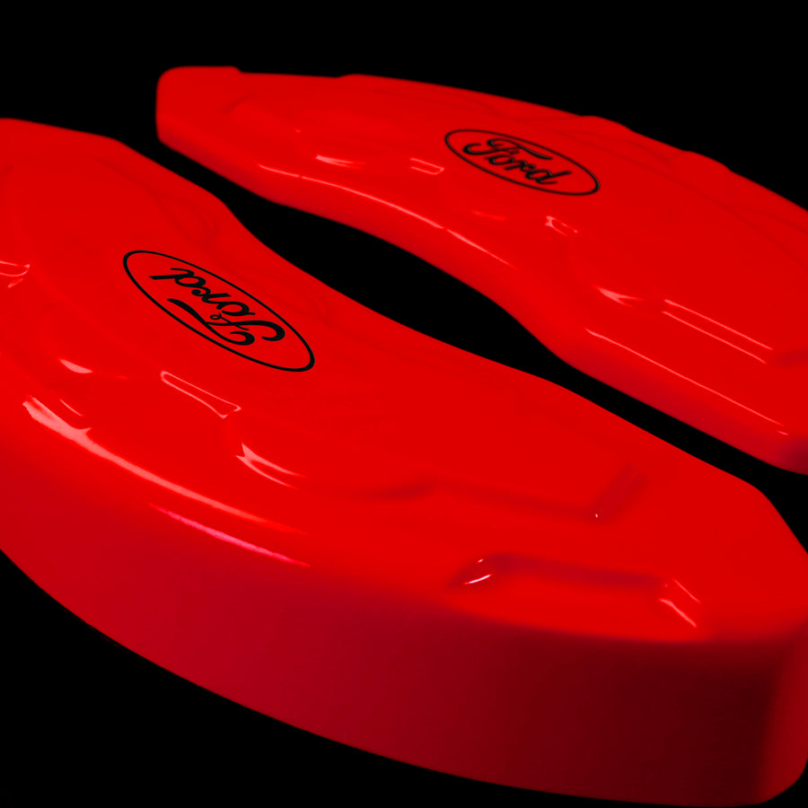 Custom Brake Caliper Covers for Ford in Red Color – Set of 4 + Warranty