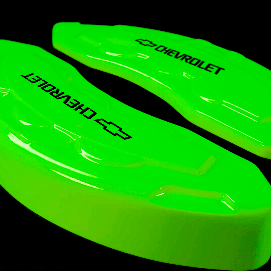 Custom Brake Caliper Covers for Chevrolet in Green Color – Set of 4 + Warranty