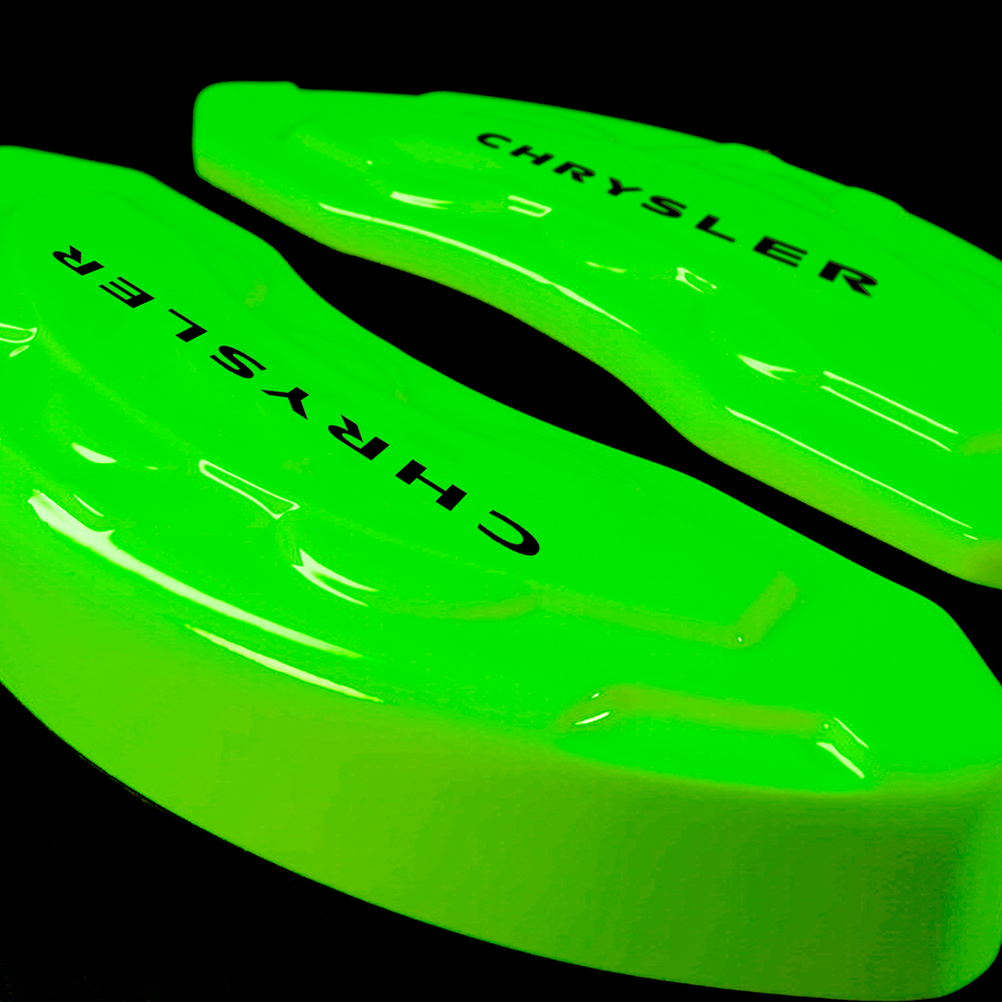 Custom Brake Caliper Covers for Chrysler in Green Color – Set of 4 + Warranty