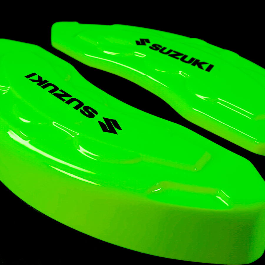 Custom Brake Caliper Covers for Suzuki in Green Color – Set of 4 + Warranty