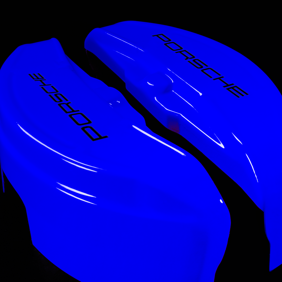 Custom Brake Caliper Covers for Porsche in Blue Color – Set of 4 + Warranty