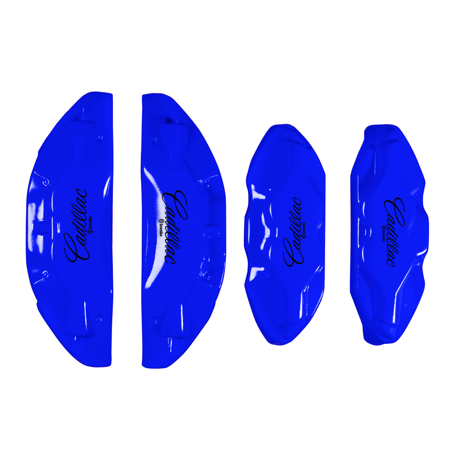Custom Brake Caliper Covers for Cadillac in Blue Color – Set of 4 + Warranty