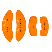 Custom Brake Caliper Covers for Lincoln in Orange Color – Set of 4 + Warranty