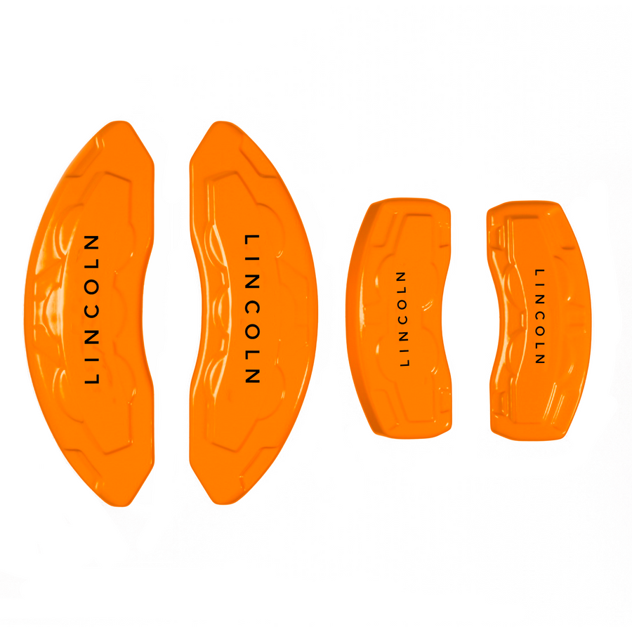 Custom Brake Caliper Covers for Lincoln in Orange Color – Set of 4 + Warranty