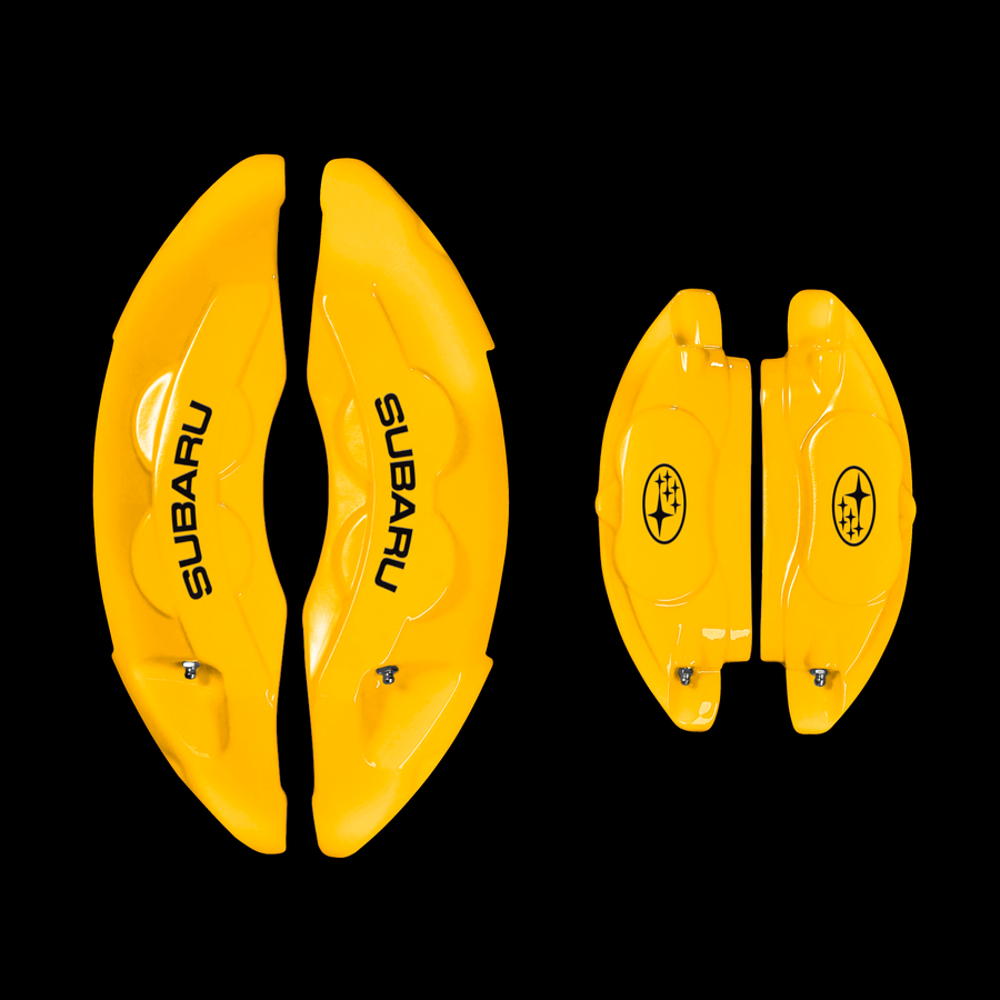 Custom Brake Caliper Covers for Subaru in Yellow Color – Set of 4 + Warranty