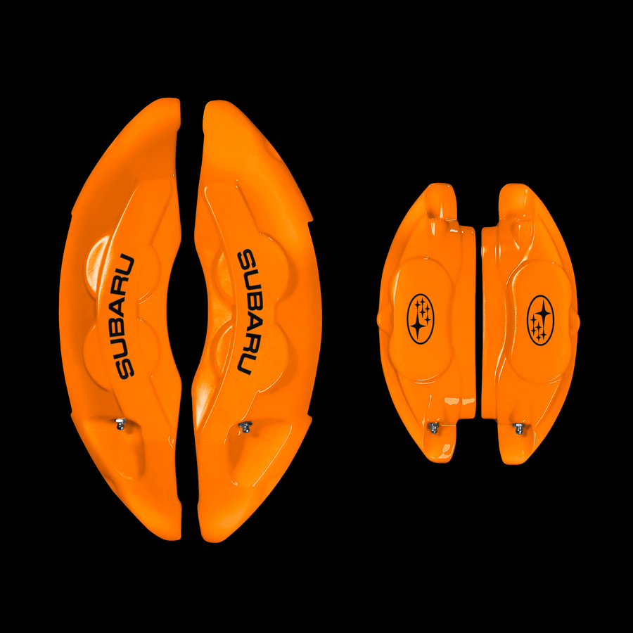 Custom Brake Caliper Covers for Subaru in Orange Color – Set of 4 + Warranty