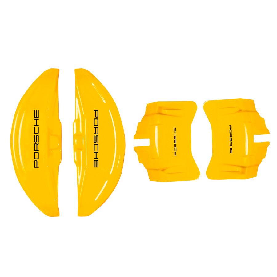 Custom Brake Caliper Covers for Porsche in Yellow Color – Set of 4 + Warranty