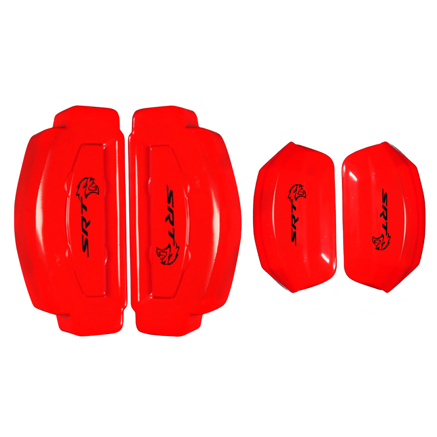 Brake Caliper Covers for Jeep Grand Cherokee 2014-2022 – SRT Style in Red Color – Set of 4 + Warranty