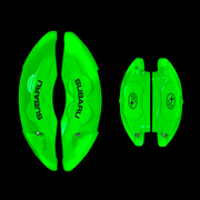 Custom Brake Caliper Covers for Subaru in Green Color – Set of 4 + Warranty