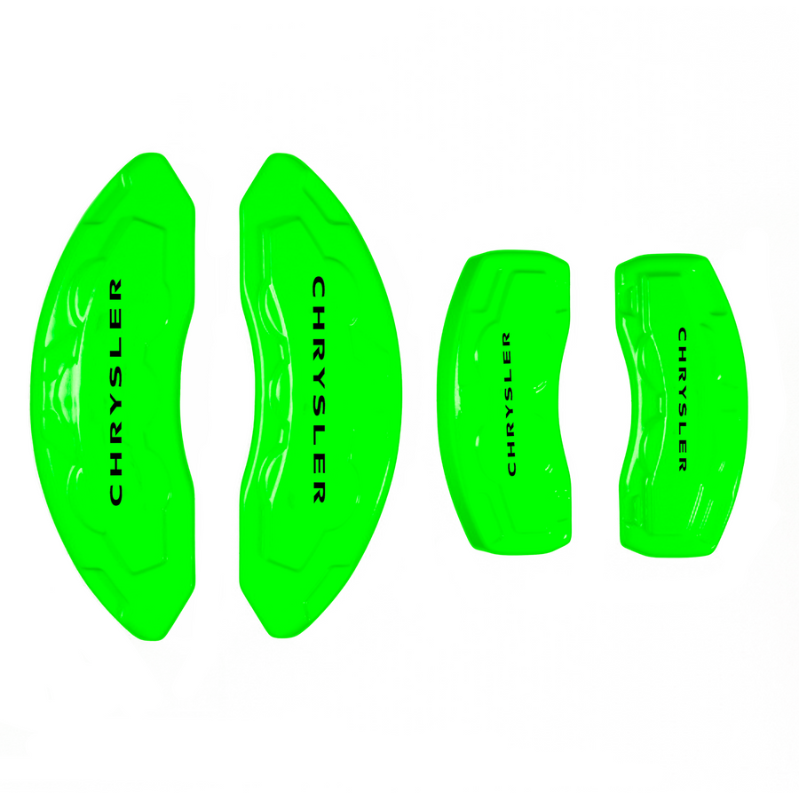 Custom Brake Caliper Covers for Chrysler in Green Color – Set of 4 + Warranty