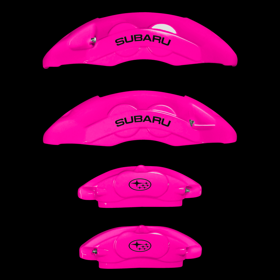 Custom Brake Caliper Covers for Subaru in Fuchsia Color – Set of 4 + Warranty