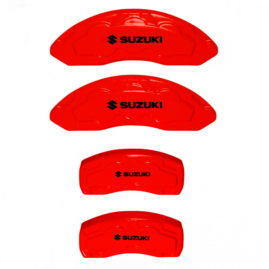 Custom Brake Caliper Covers for Suzuki in Red Color – Set of 4 + Warranty