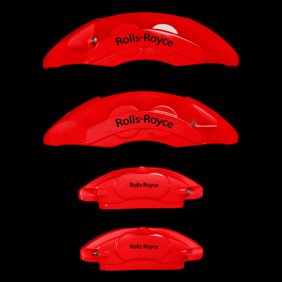 Custom Brake Caliper Covers for Rolls-Royce in Red Color – Set of 4 + Warranty