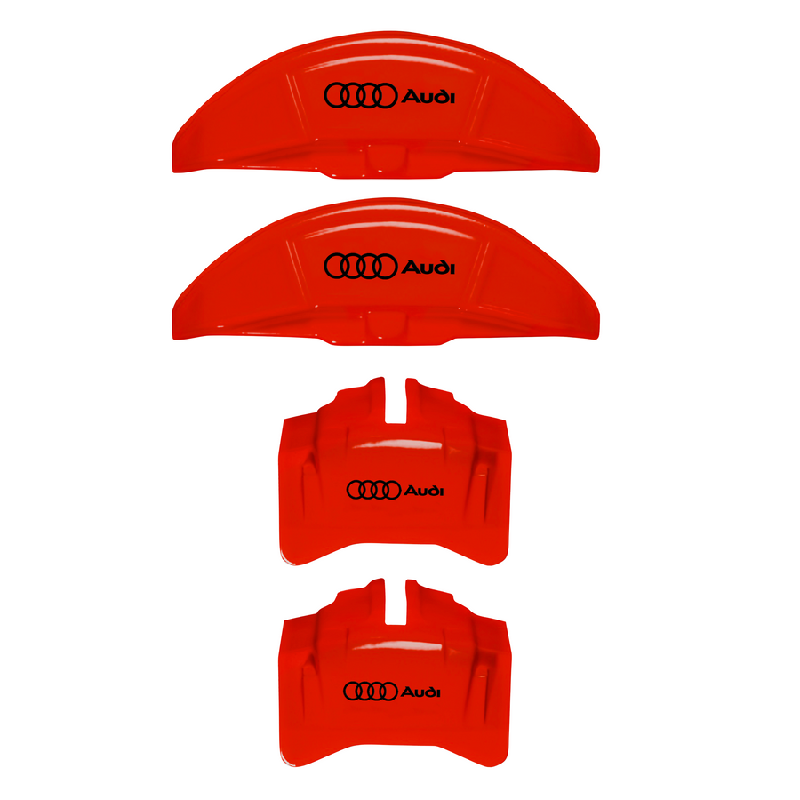 Custom Brake Caliper Covers for Audi in Red Color – Set of 4 + Warranty