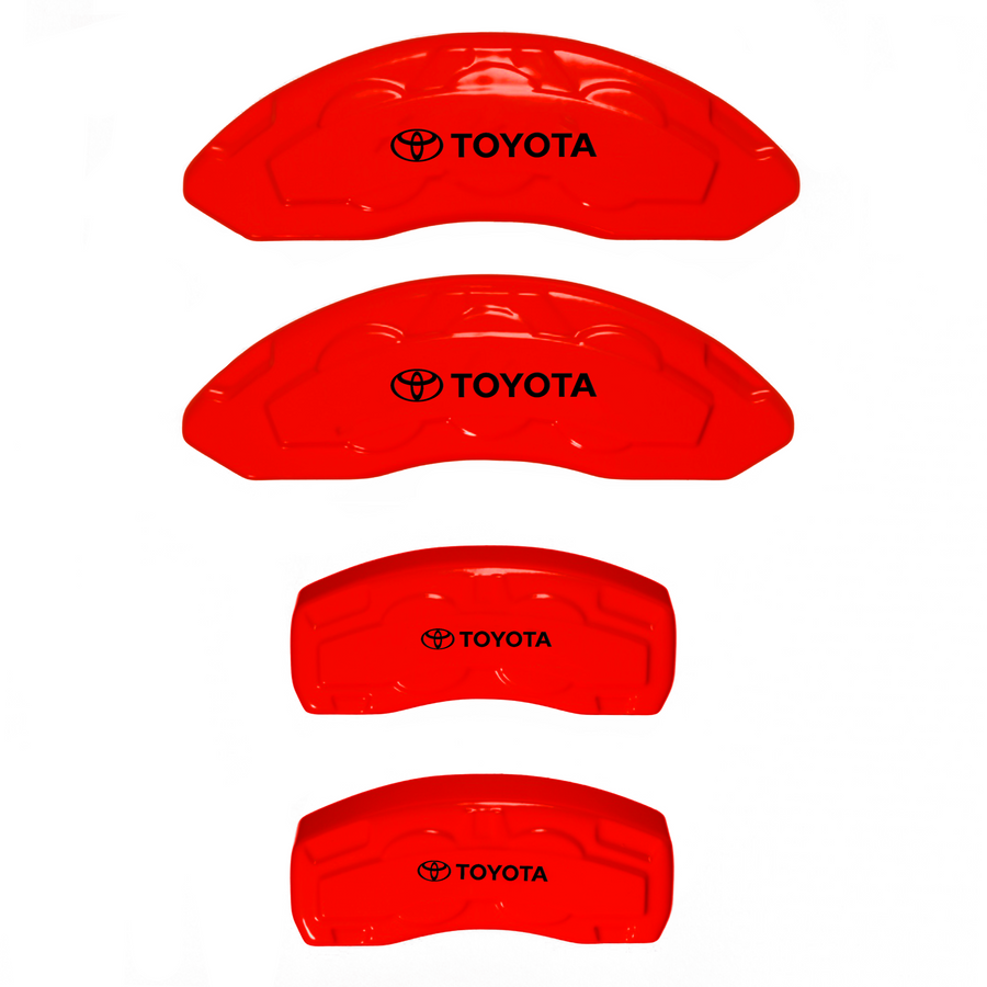 Custom Brake Caliper Covers for Toyota in Red Color – Set of 4 + Warranty