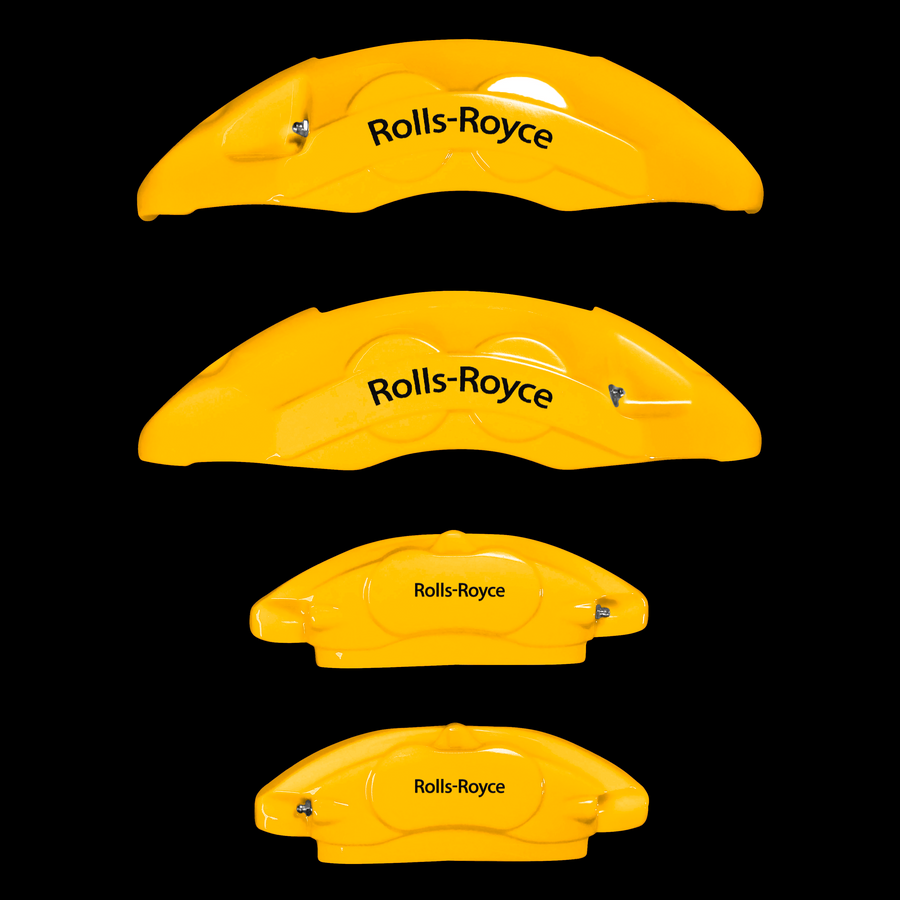 Custom Brake Caliper Covers for Rolls-Royce in Yellow Color – Set of 4 + Warranty