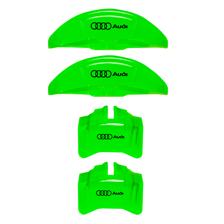Custom Brake Caliper Covers for Audi in Green Color – Set of 4 + Warranty
