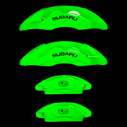 Custom Brake Caliper Covers for Subaru in Green Color – Set of 4 + Warranty