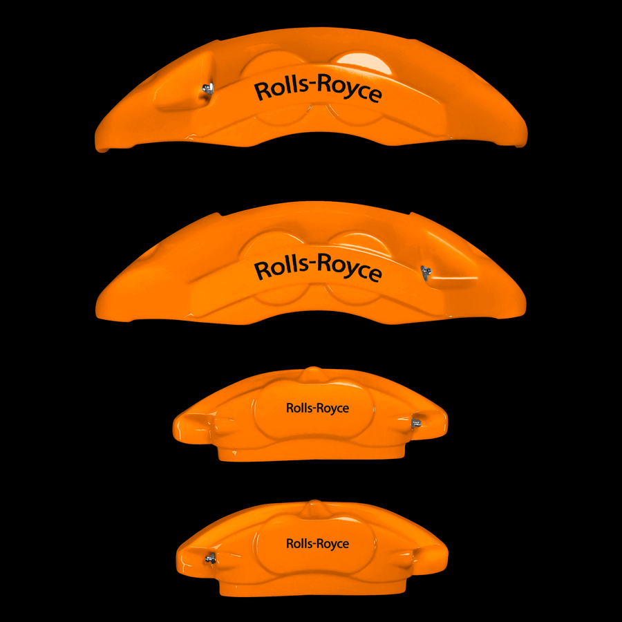 Custom Brake Caliper Covers for Rolls-Royce in Orange Color – Set of 4 + Warranty