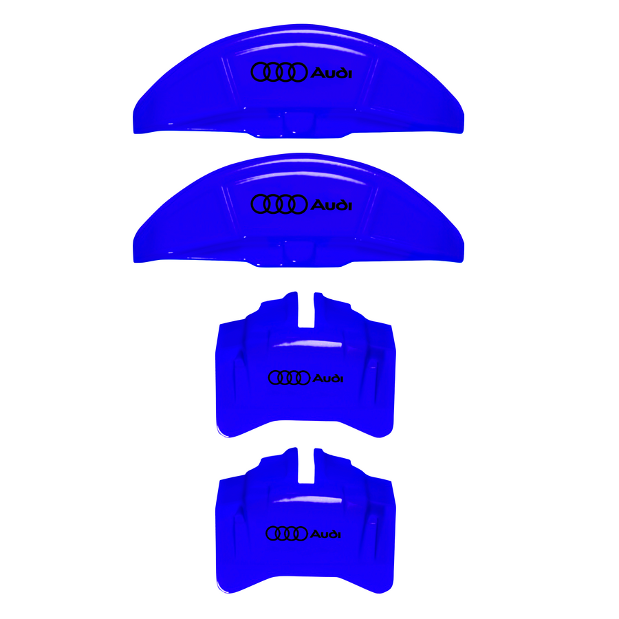 Custom Brake Caliper Covers for Audi in Blue Color – Set of 4 + Warranty