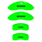 Custom Brake Caliper Covers for Nissan in Green Color – Set of 4 + Warranty