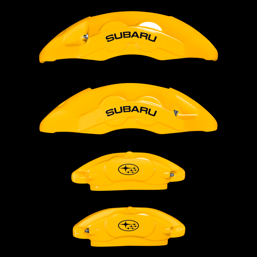 Custom Brake Caliper Covers for Subaru in Yellow Color – Set of 4 + Warranty