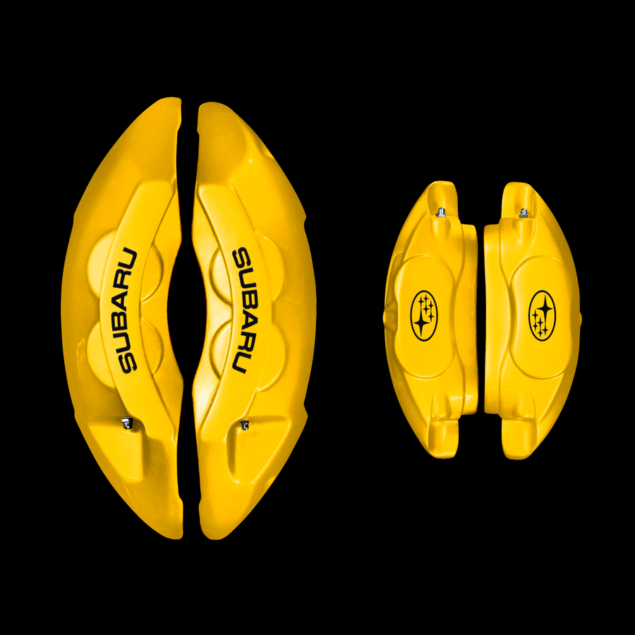 Custom Brake Caliper Covers for Subaru in Yellow Color – Set of 4 + Warranty