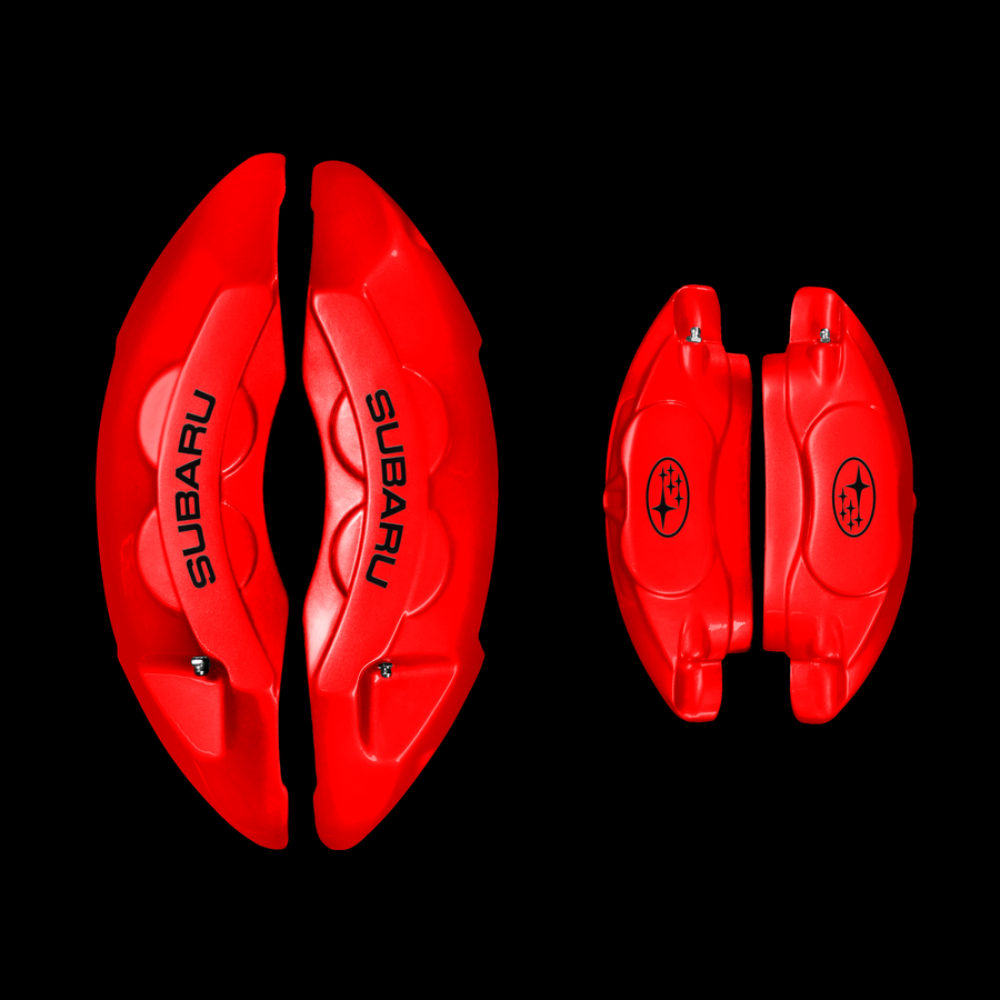 Custom Brake Caliper Covers for Subaru in Red Color – Set of 4 + Warranty