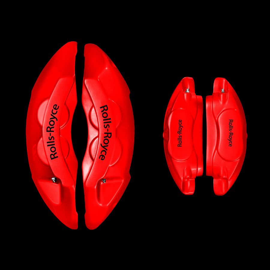 Custom Brake Caliper Covers for Rolls-Royce in Red Color – Set of 4 + Warranty