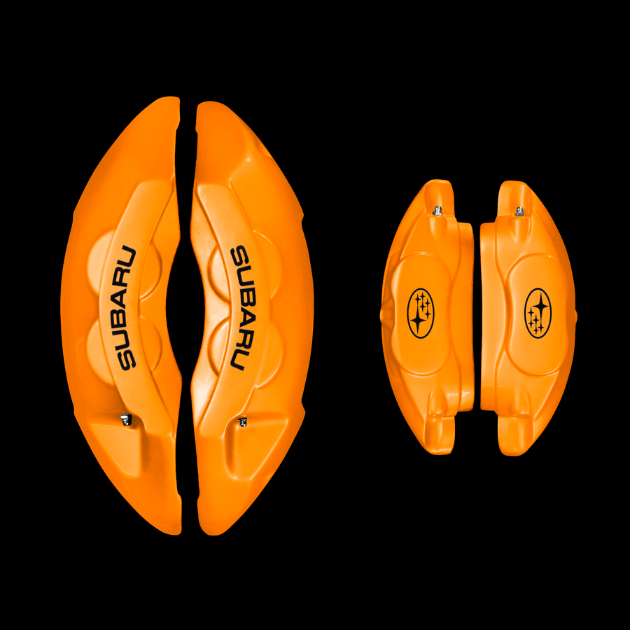 Custom Brake Caliper Covers for Subaru in Orange Color – Set of 4 + Warranty