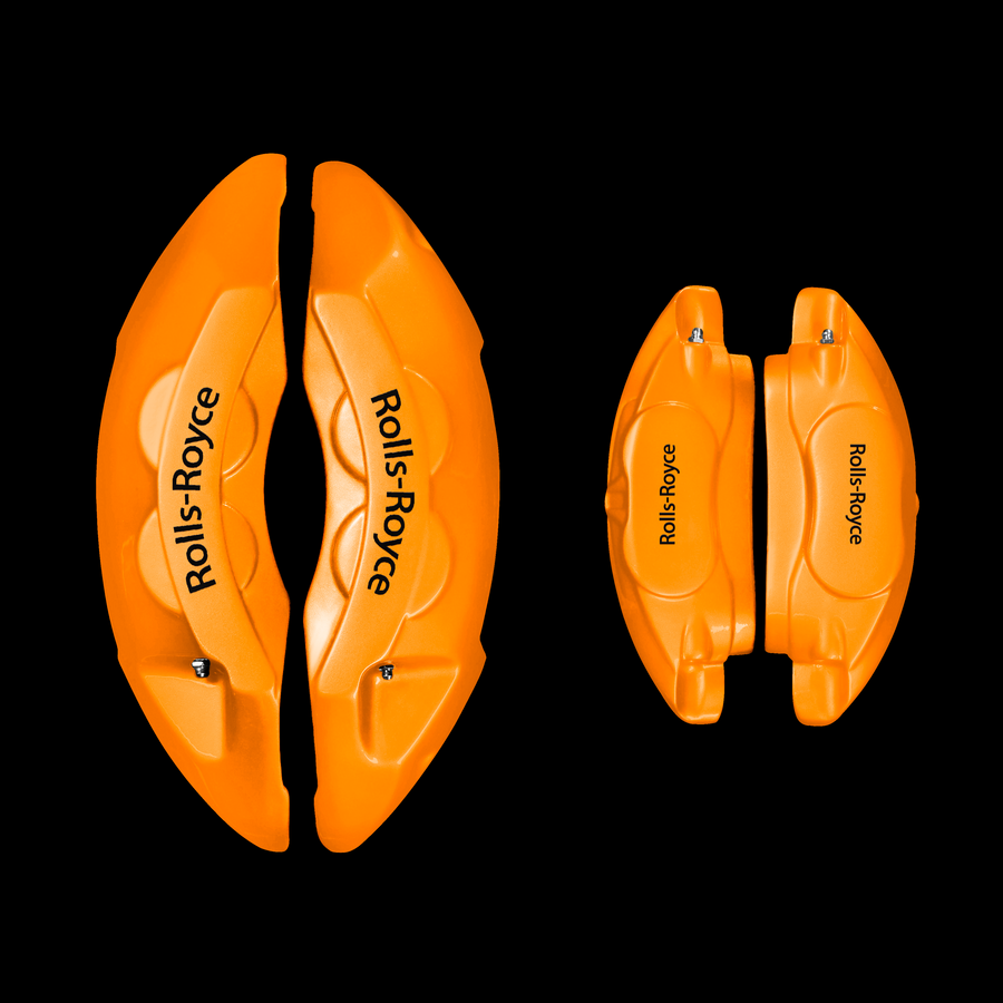 Custom Brake Caliper Covers for Rolls-Royce in Orange Color – Set of 4 + Warranty