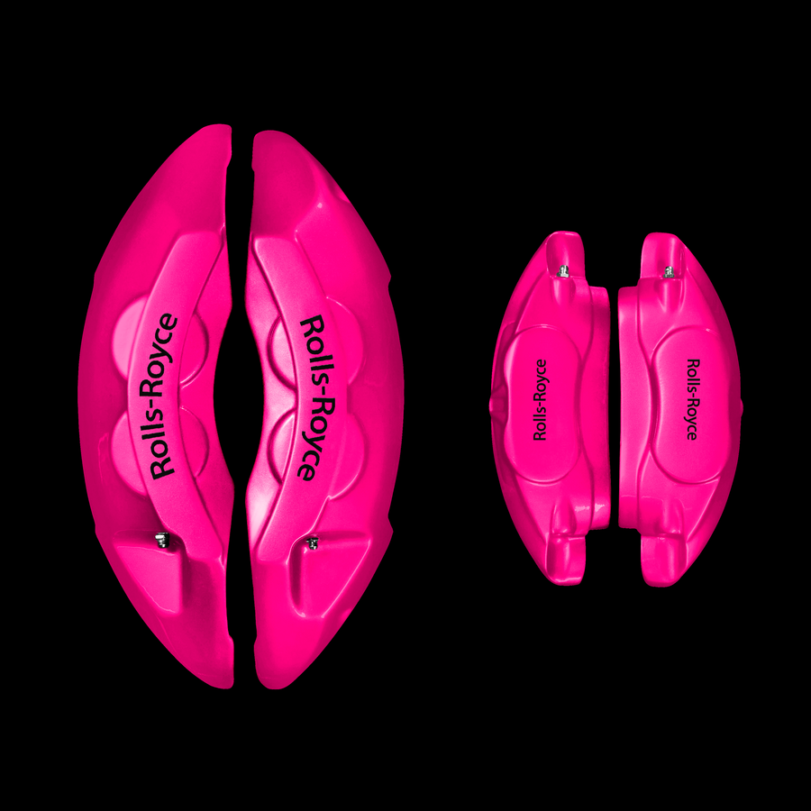 Custom Brake Caliper Covers for Rolls-Royce in Fuchsia Color – Set of 4 + Warranty