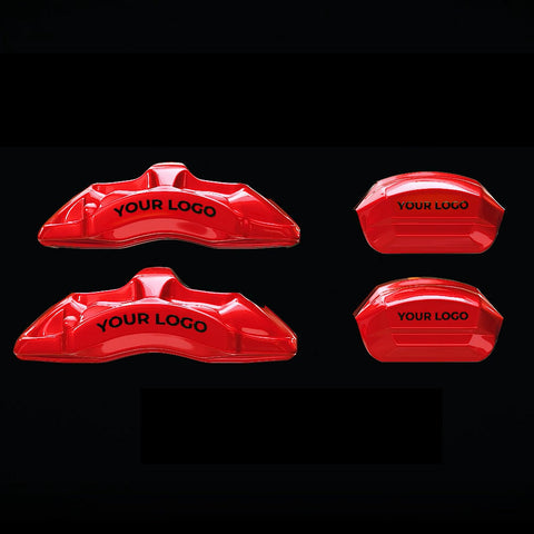 Custom Made Caliper Covers Red , logo — Sets of 2+ Warranty